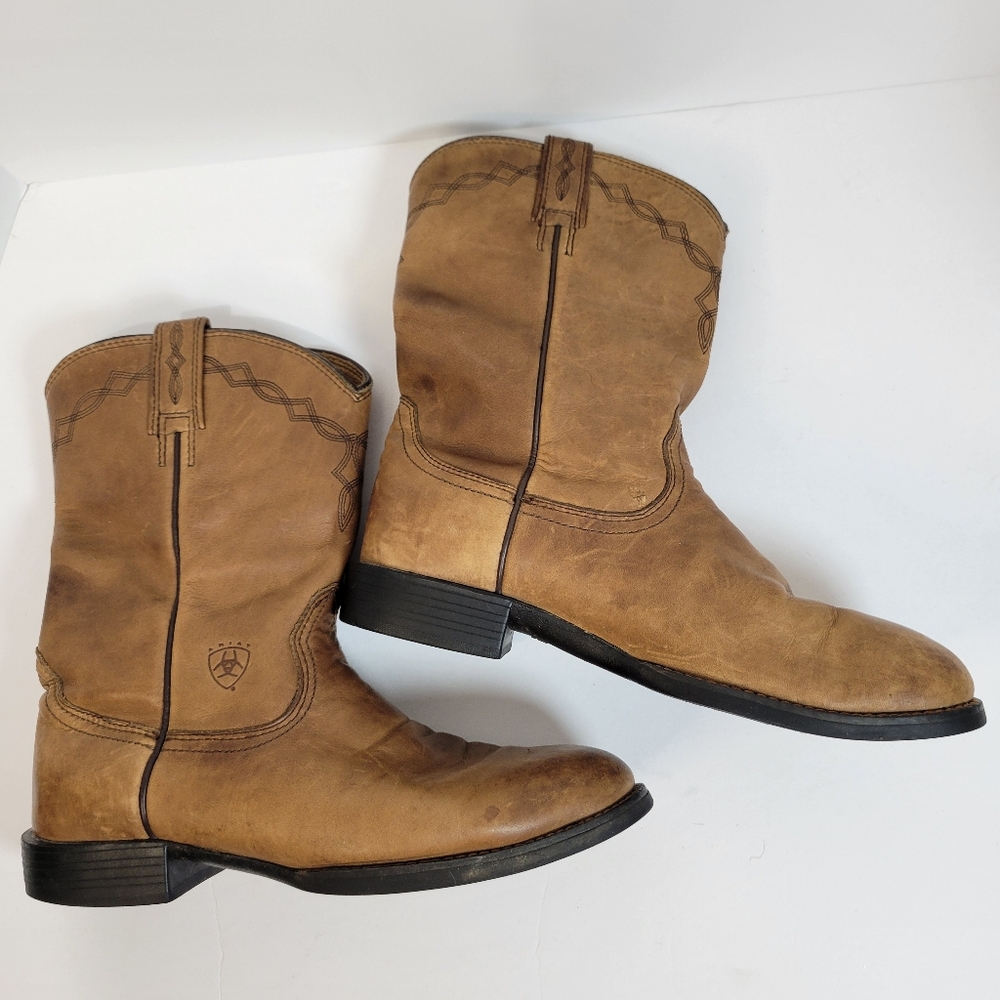 Ariat Heritage Western Roper Distressed Leather Low-profile Cowboy Boat - Picture 6 of 9